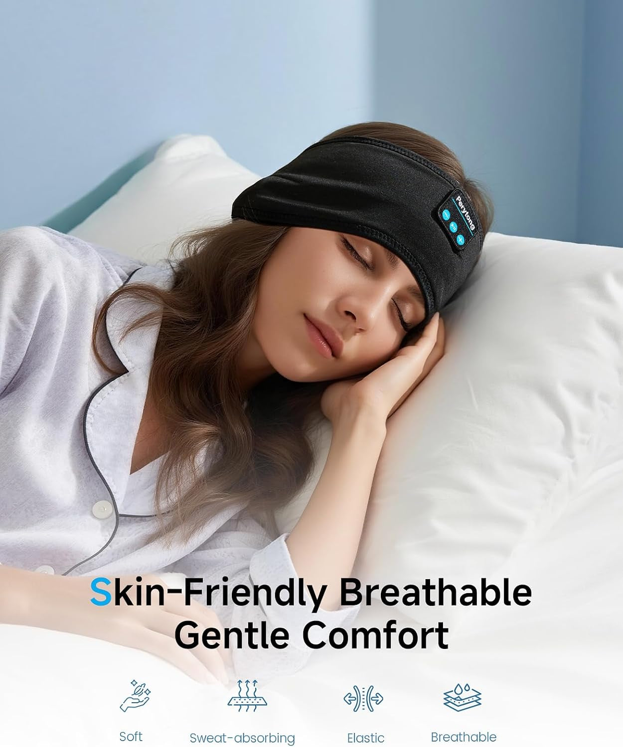 Sleep Headphones Wireless,  Bluetooth Sports Headband Headphones with Ultra-Thin HD Stereo Speakers Perfect for Sleeping,Workout,Jogging,Yoga,Insomnia, Air Travel, Meditation