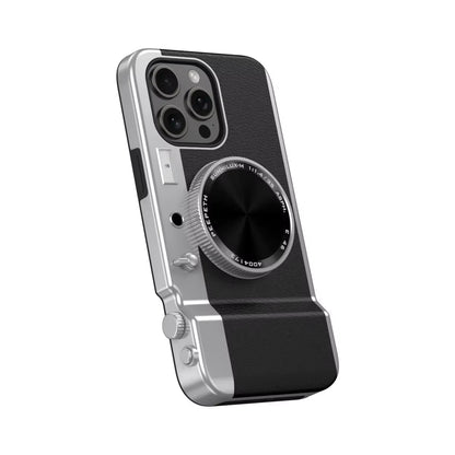 Retro Bluetooth Camera Phone Case for Iphone 15 14 13 12 Pro Max Magnetic Cosmetic Mirror for Iphone 15Promax Hard Phone Cover