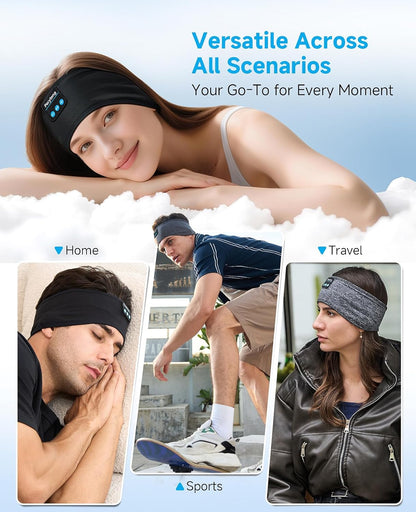 Sleep Headphones Wireless,  Bluetooth Sports Headband Headphones with Ultra-Thin HD Stereo Speakers Perfect for Sleeping,Workout,Jogging,Yoga,Insomnia, Air Travel, Meditation