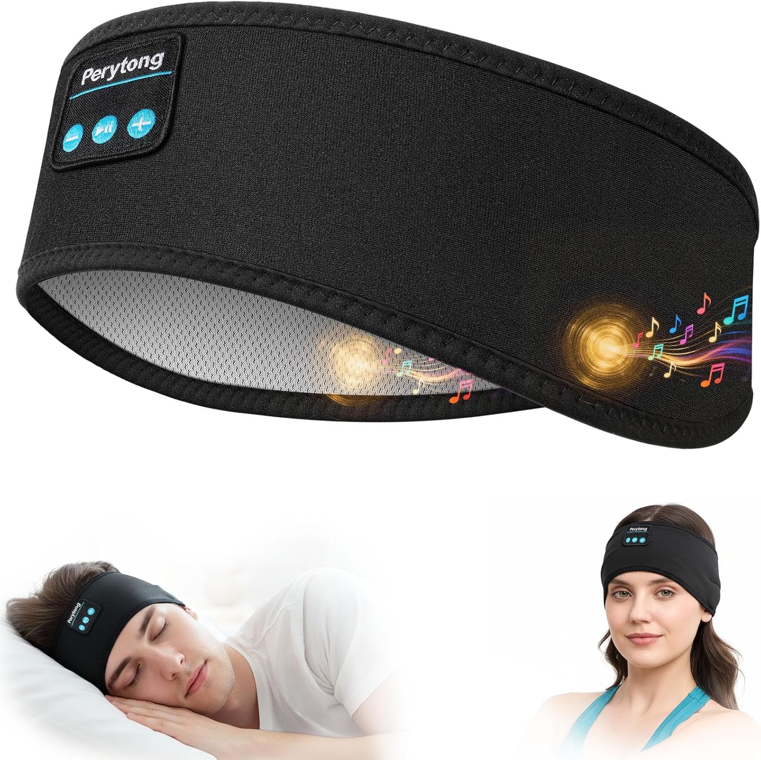 Sleep Headphones Wireless,  Bluetooth Sports Headband Headphones with Ultra-Thin HD Stereo Speakers Perfect for Sleeping,Workout,Jogging,Yoga,Insomnia, Air Travel, Meditation