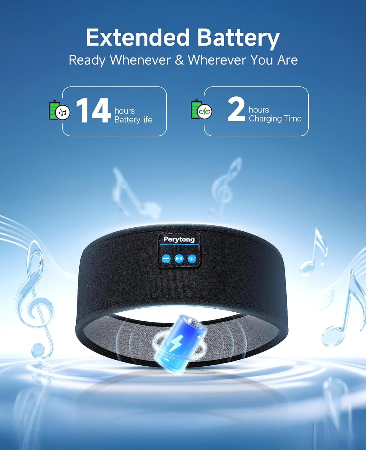 Sleep Headphones Wireless,  Bluetooth Sports Headband Headphones with Ultra-Thin HD Stereo Speakers Perfect for Sleeping,Workout,Jogging,Yoga,Insomnia, Air Travel, Meditation