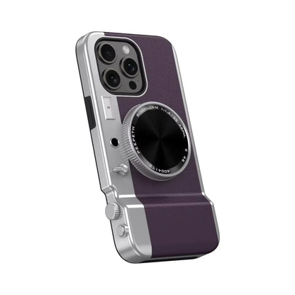 Retro Bluetooth Camera Phone Case for Iphone 15 14 13 12 Pro Max Magnetic Cosmetic Mirror for Iphone 15Promax Hard Phone Cover